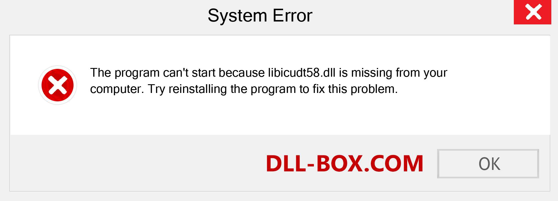  libicudt58.dll file is missing?. Download for Windows 7, 8, 10 - Fix  libicudt58 dll Missing Error on Windows, photos, images